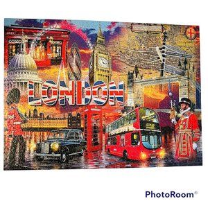 Ceaco Jigsaw Puzzle David McLean Cities London 1000 Pieces Poster 27x20 Inches